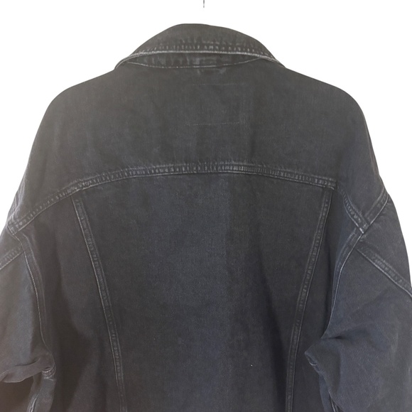 NWT Pilcro Anthropologie Black Denim Jacket Size XL 90s NEW 100% Cotton pockets - Picture 10 of 14